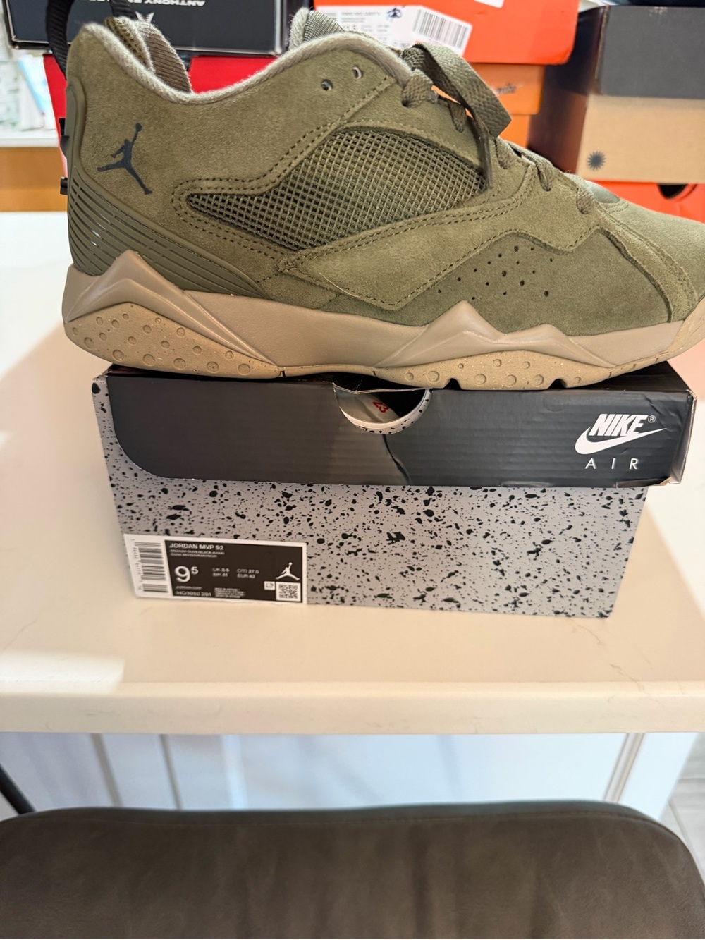 Nike Olive Green Suede Basketball Sneakers